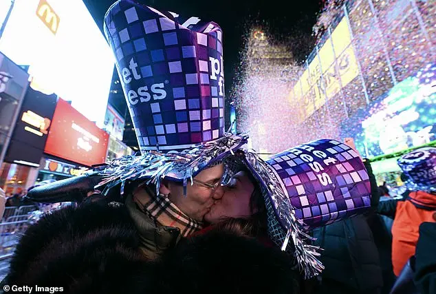 New Year's Celebration in Times Square Amid Cold Weather and Public Gatherings