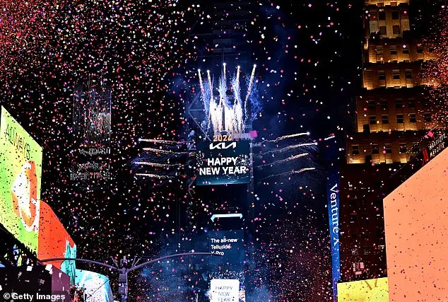 New Year's Celebration in Times Square Amid Cold Weather and Public Gatherings