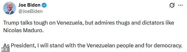 Resurfacing Post Links Biden to Trump's Past Ties with Maduro, Sparking Controversy