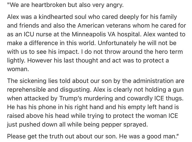 Pretti Family Condemns Trump Administration Over DHS Officer's Fatal Shooting of Their Son