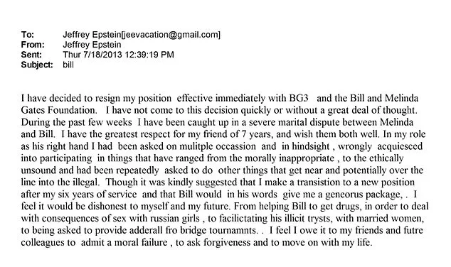 DOJ Unveils Epstein Emails Alleging Bill Gates' Affair with Russian Women and Request for Antibiotics for Melinda Gates